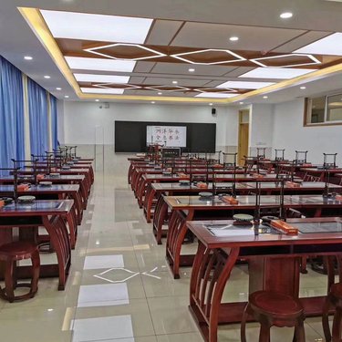 书法教室桌 仿古中式老榆木国学桌 智能书画培训班学生桌 毛笔写字台